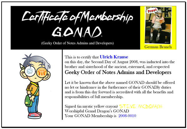 member of gonad